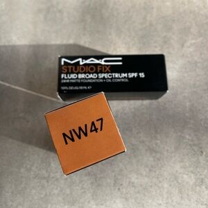 Brand New MAC Studio Fix Fluid Foundation “NW47” Quantity of One